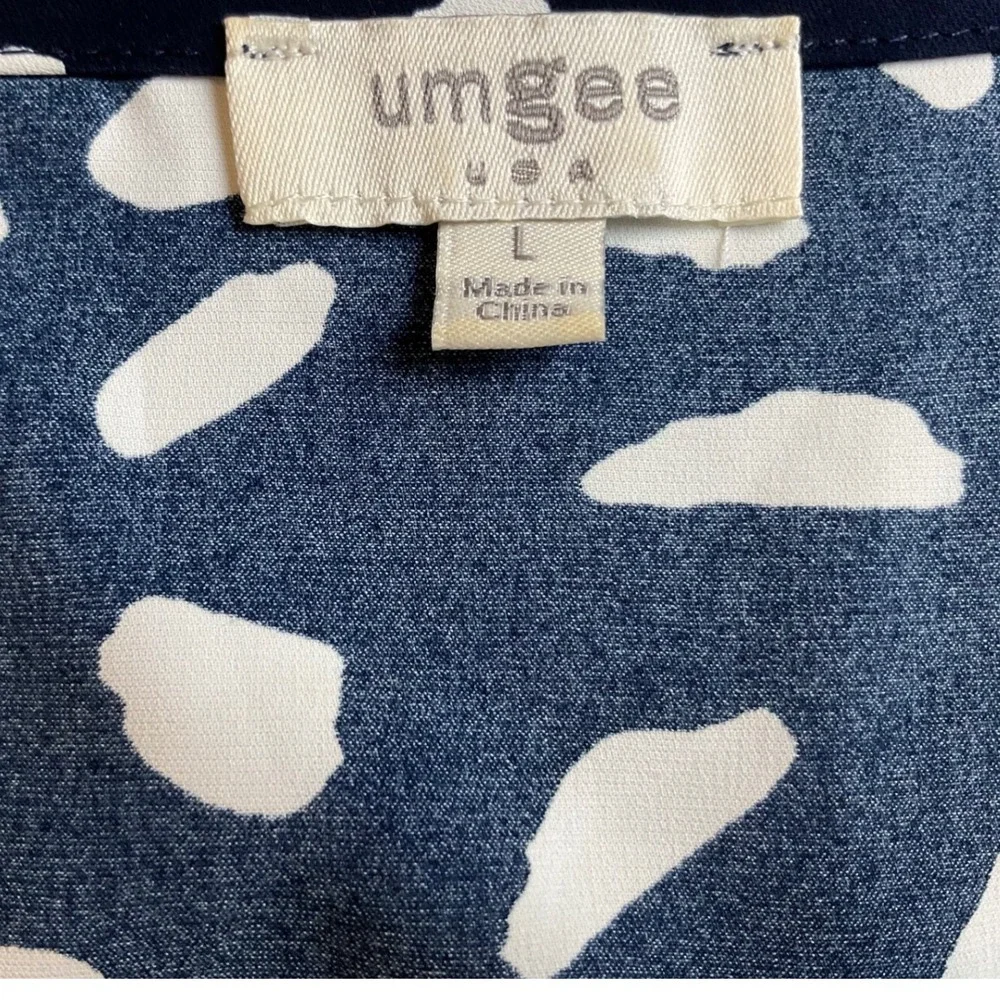 Abstract Dalmatian Print‎ Dress V-Neck Short Sleeve Casual Mini Dress